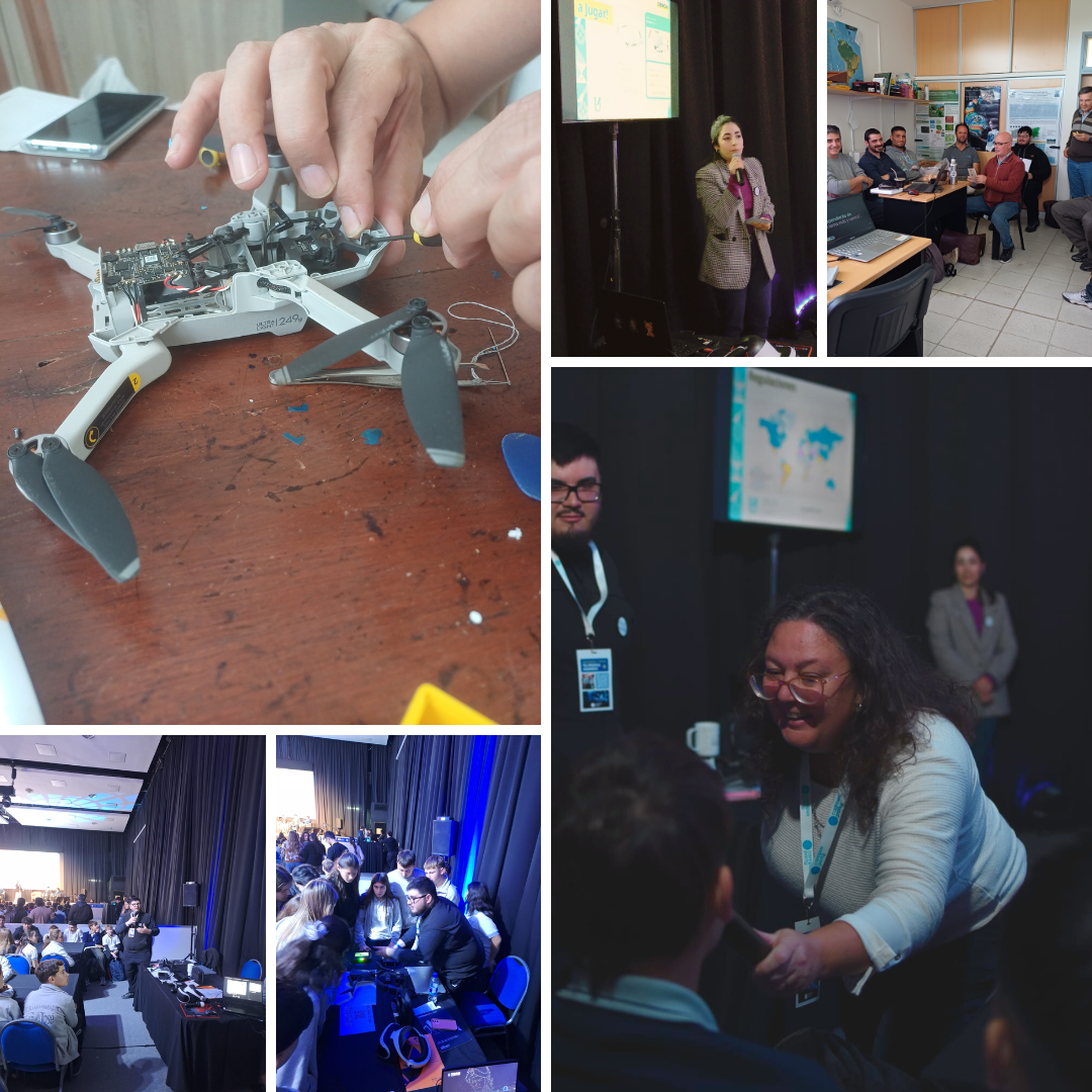 Collage de actividades con drones