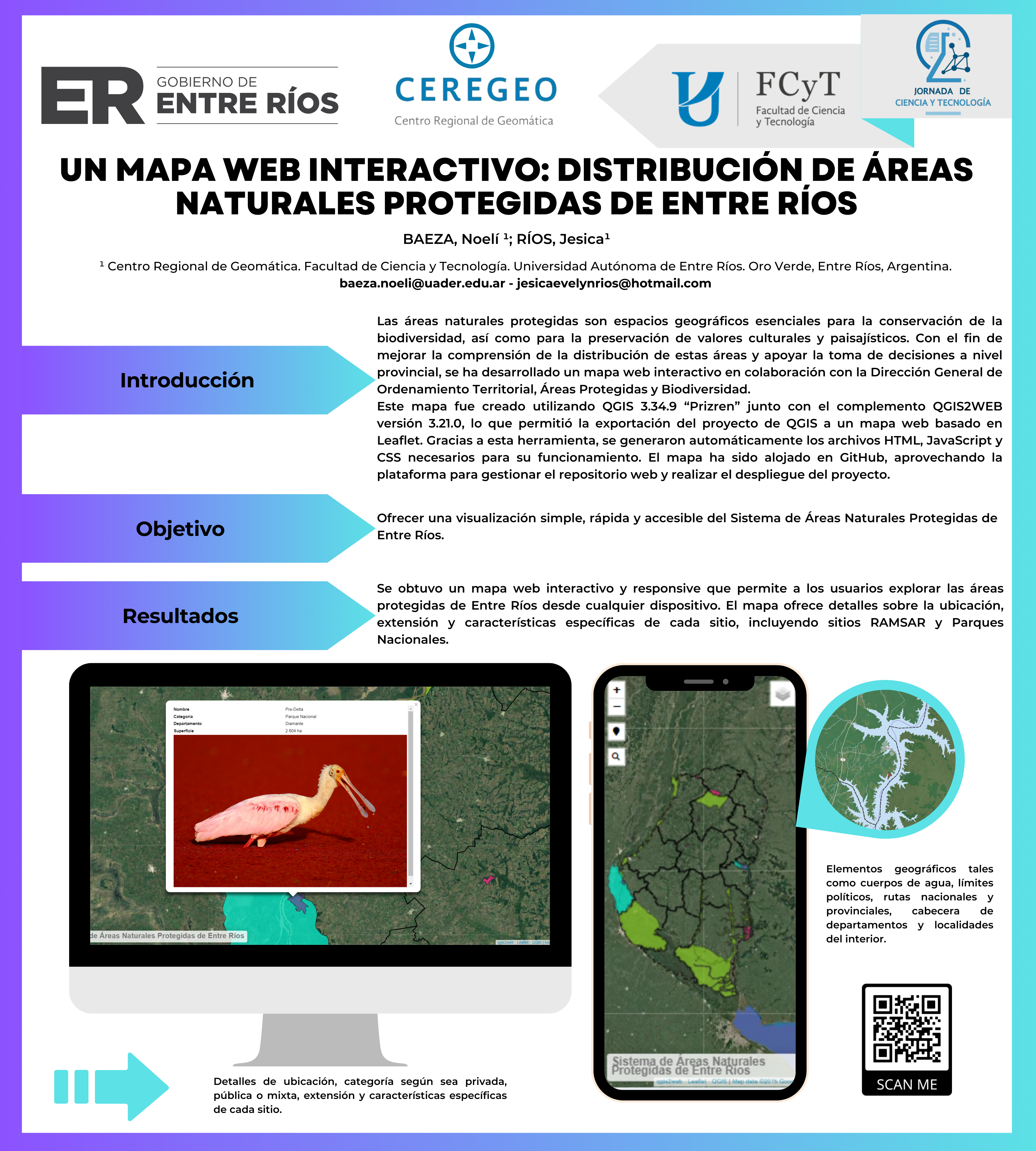 Captura del mapa web de areas protegidas