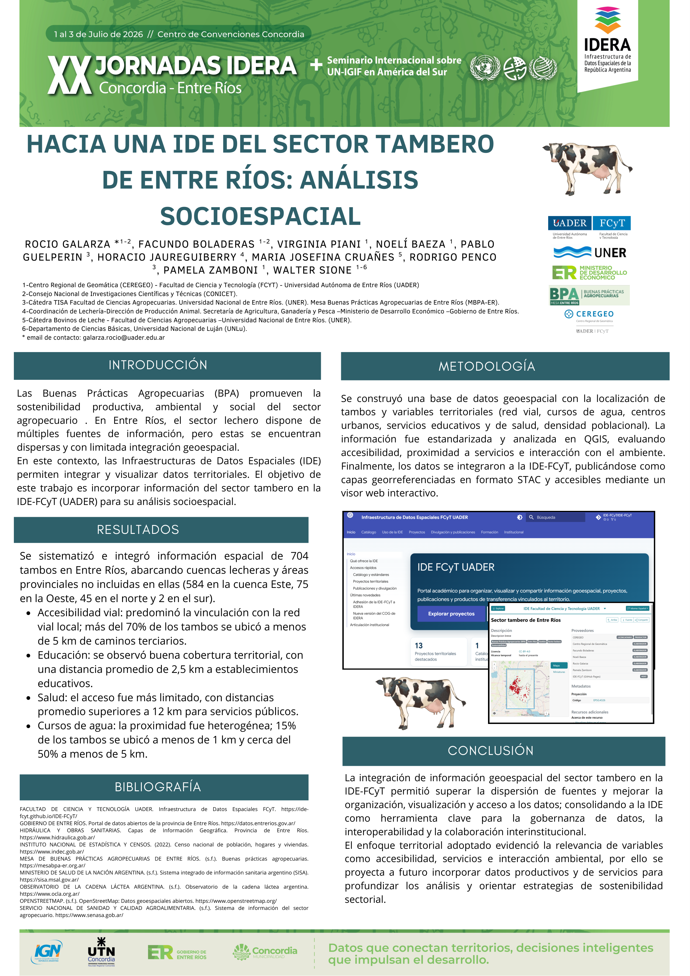 Poster IDERA 2026 del Sector Tambero